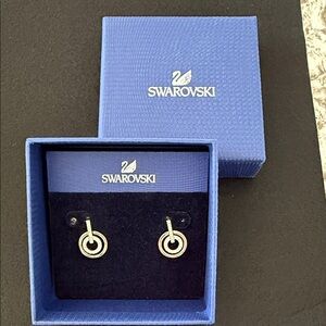 Swarovski Silver Hoop Earrings